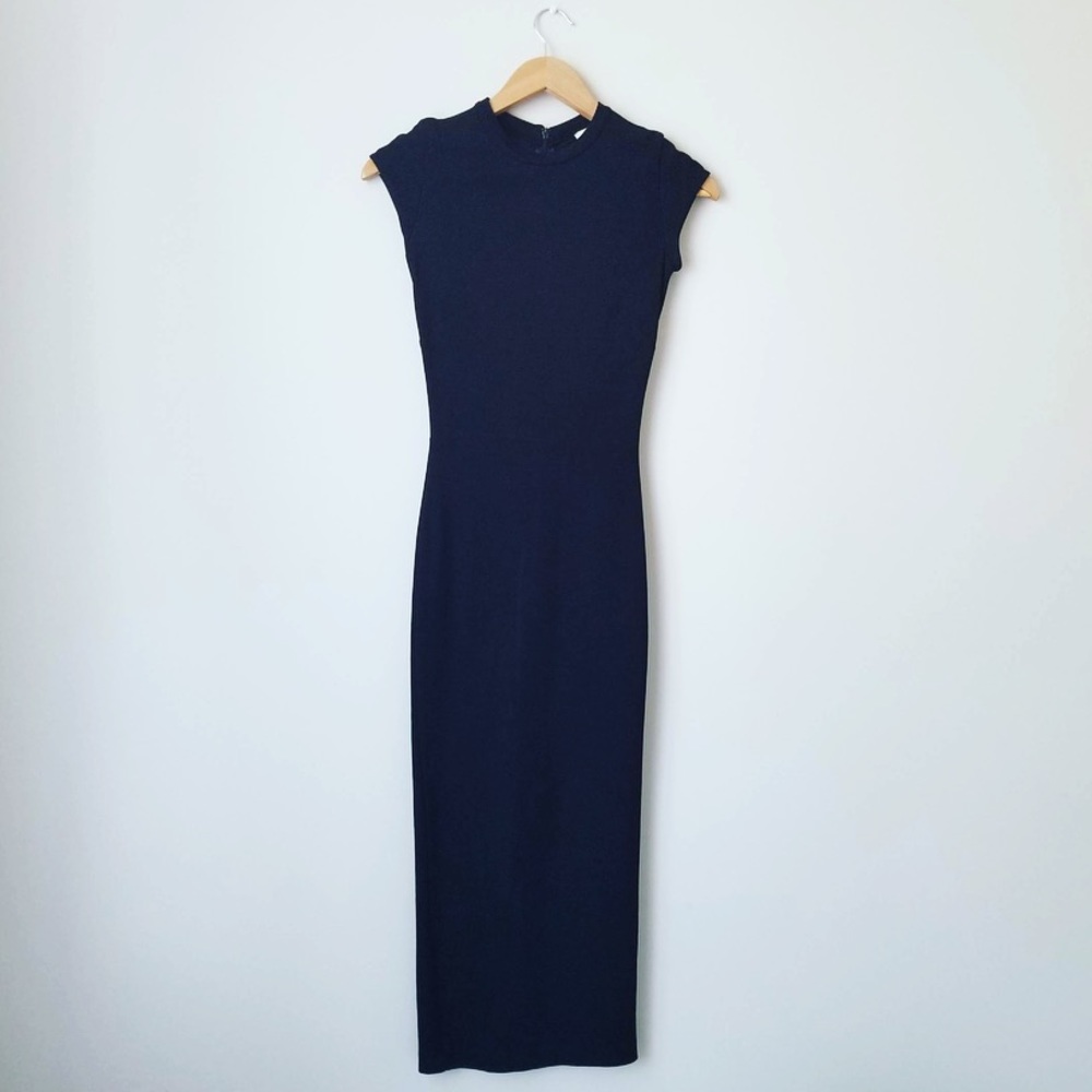 Zara Fitted Maxi Dress (Black)